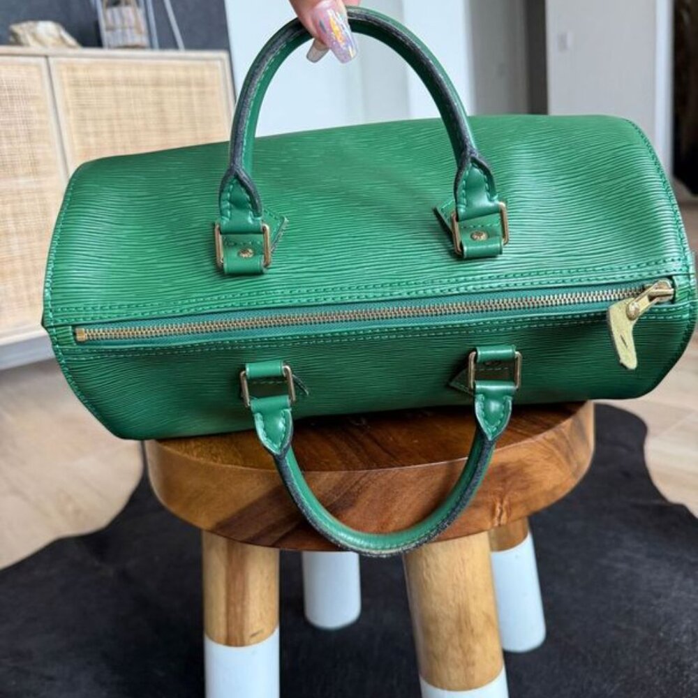 Louis Vuitton Green Satchel Bag - Picture 5 of 8